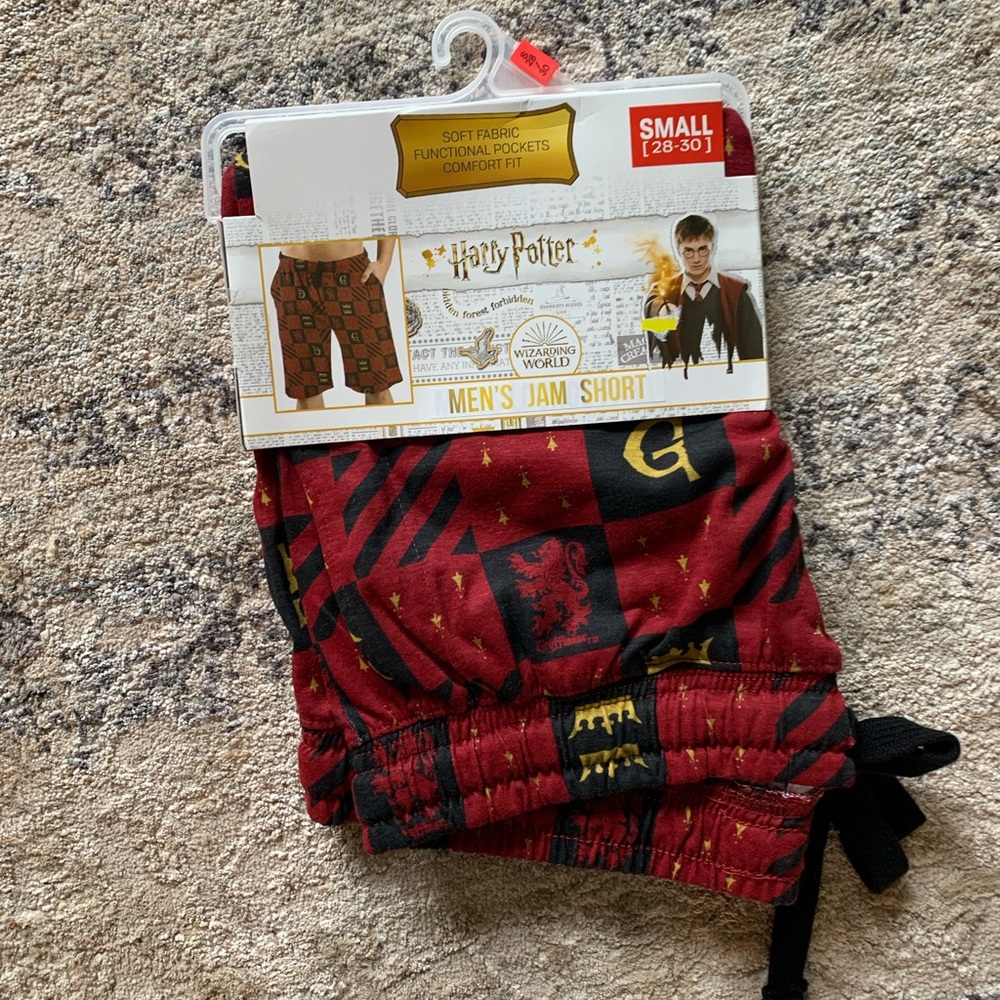 NWT Harry Potter jam shorts boxer small pockets